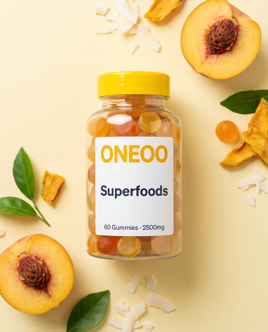 oneoo Superfoods gummies bottle