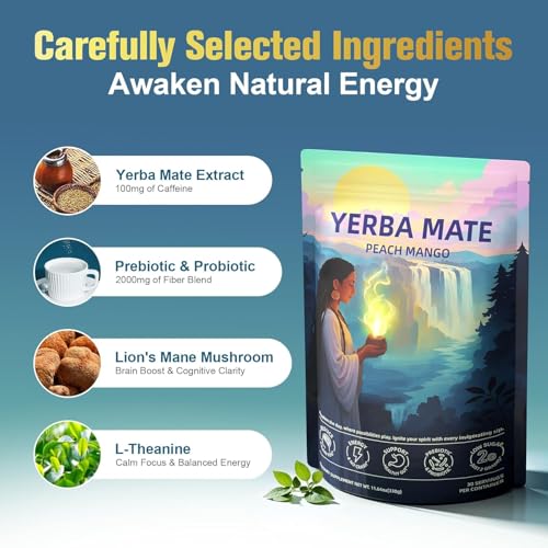 Oneoo Yerba Mate Instant Tea — Peach Mango Energy Powder — image 5