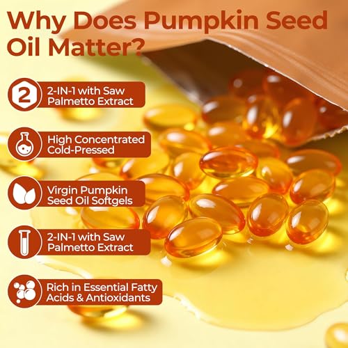 Oneoo Pumpkin Seed Oil 2000mg + Saw Palmetto (300 Softgels) — image 4