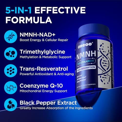 Oneoo NMNH + NAD+ Capsules — Resveratrol & Pterostilbene — image 5