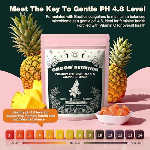 Oneoo Feminine Balance Gummies — Pineapple (60ct, Sugar-Free) — image 6