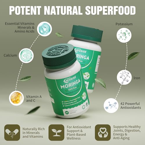 Oneoo Organic Moringa Capsules 800mg — Green Superfood — image 6