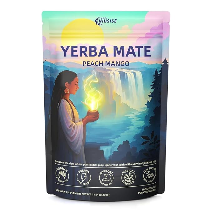 Oneoo Yerba Mate Instant Tea — Peach Mango Energy Powder — main image