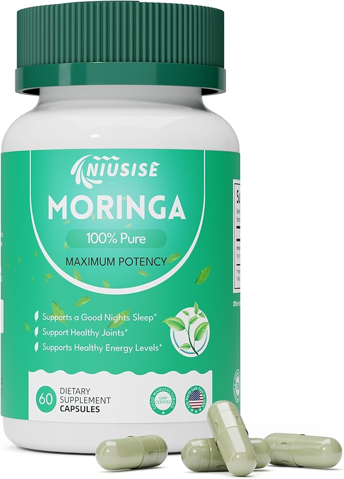 Oneoo Organic Moringa Capsules 800mg — Green Superfood — main image